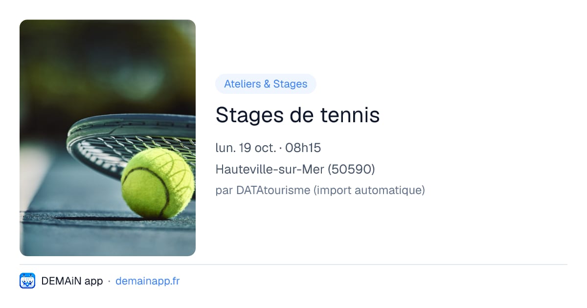 Stages de tennis — Hauteville-sur-Mer