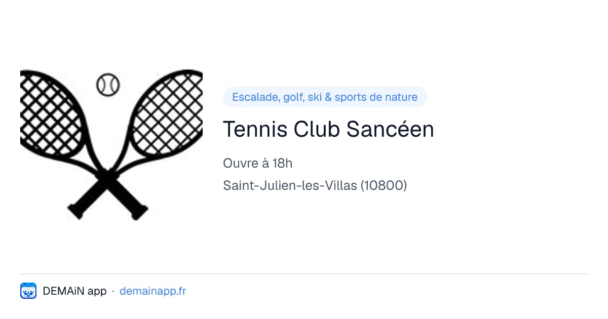 Tennis Club Sancéen — Saint-Julien-les-Villas