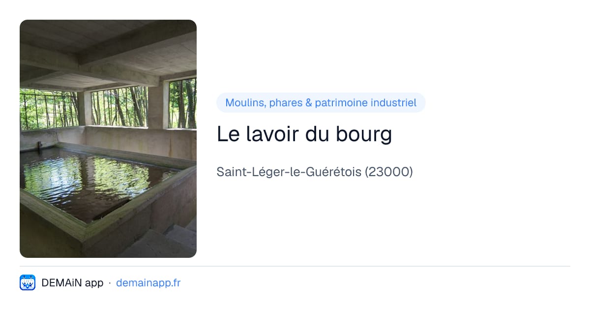 Le lavoir du bourg — Saint-Léger-le-Guérétois