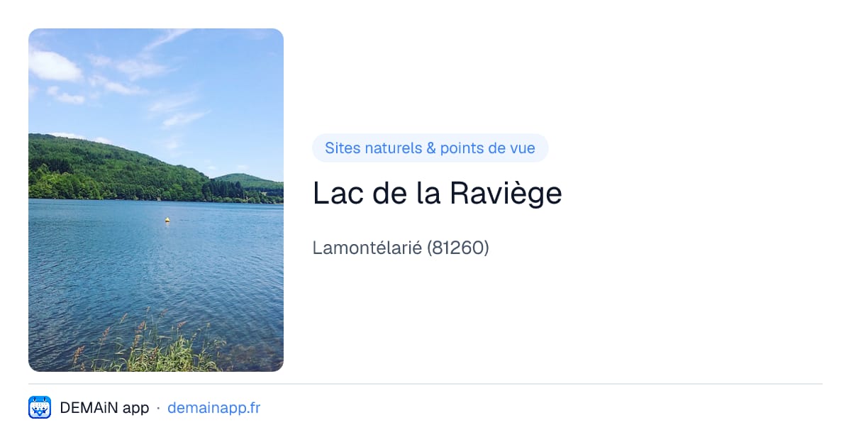 Lac de la Raviège — Lamontélarié