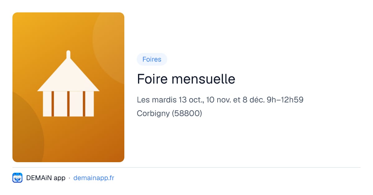Foire mensuelle — Corbigny
