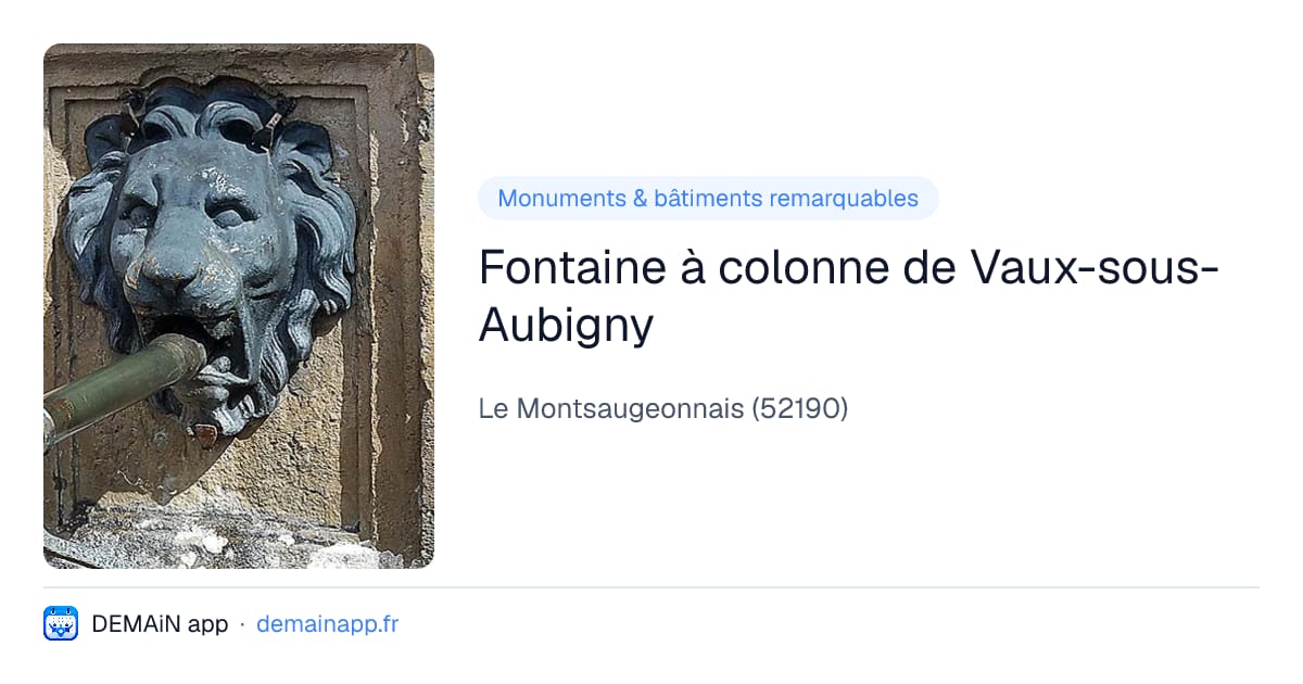 Fontaine à colonne de Vaux-sous-Aubigny — Le Montsaugeonnais