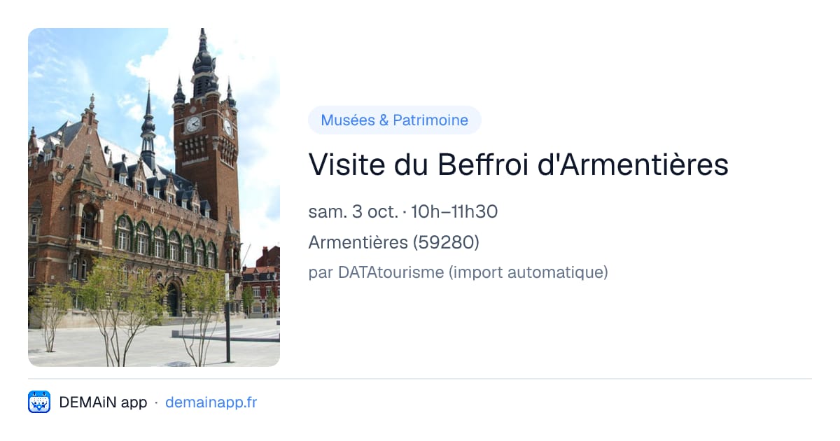 Visite du Beffroi d'Armentières — Armentières