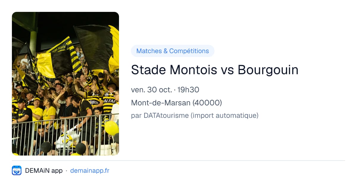 Stade Montois vs Bourgouin — Mont-de-Marsan