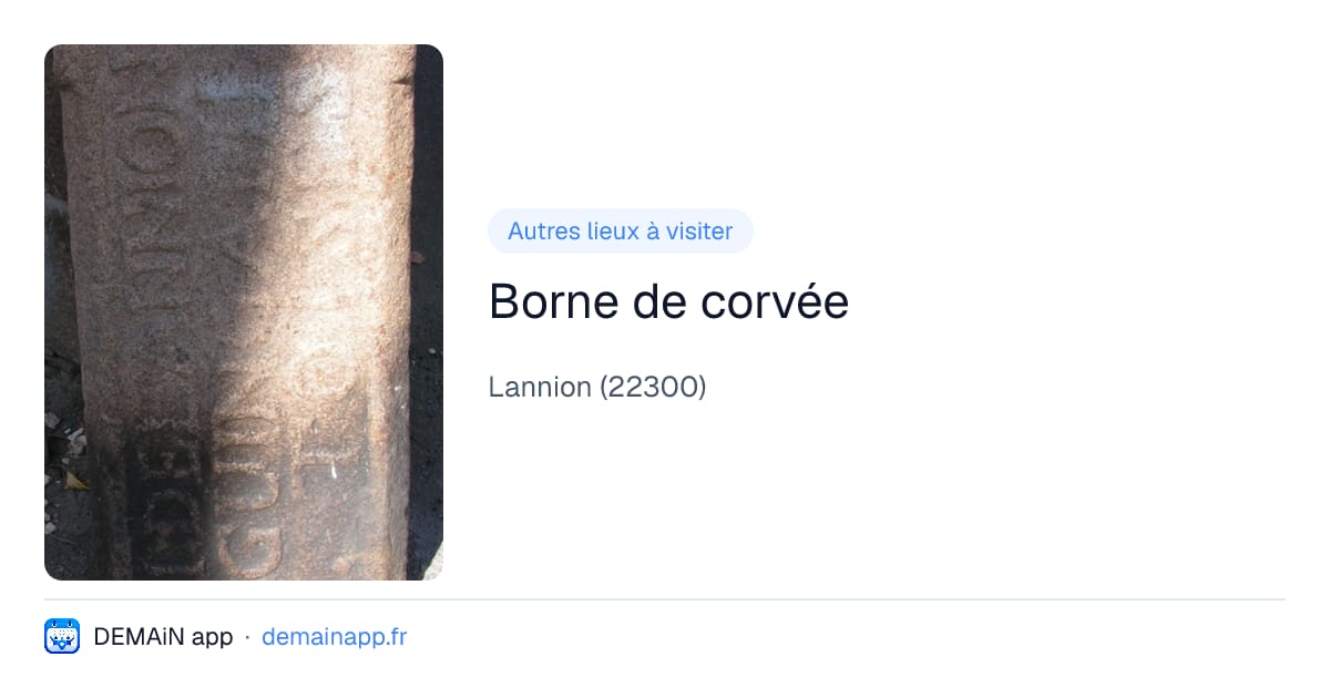Borne de corvée — Lannion