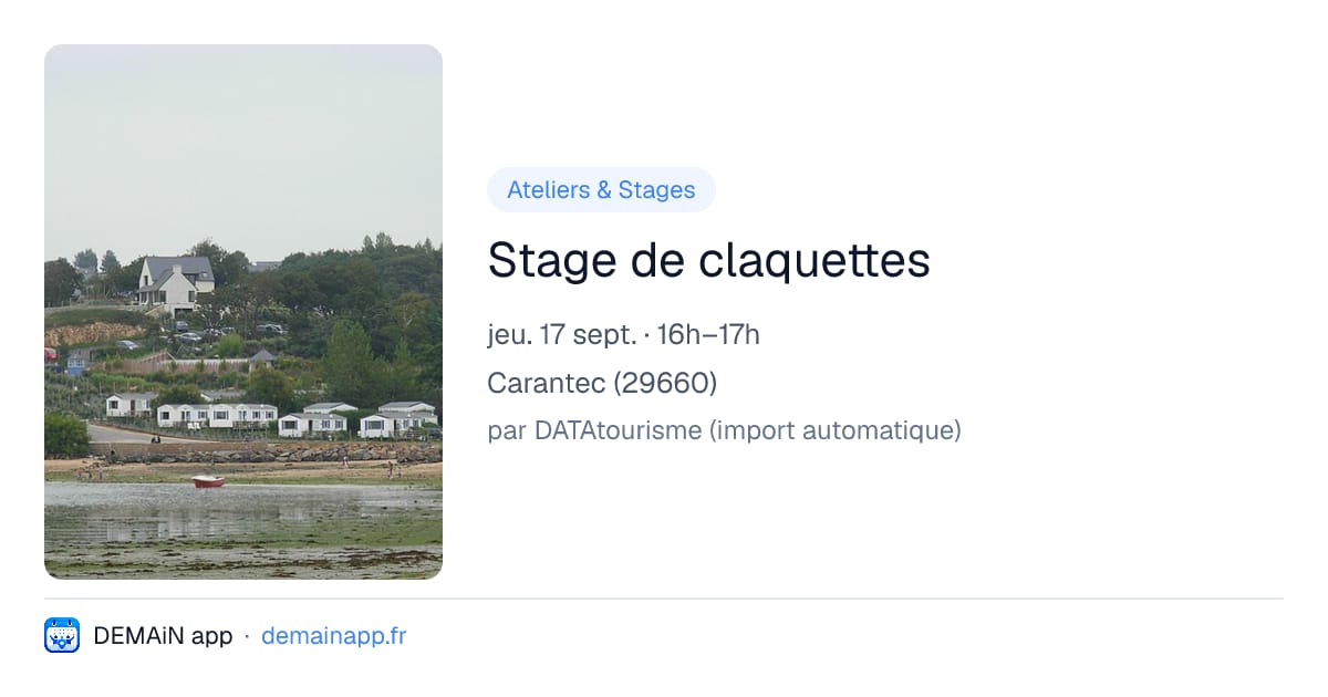 Stage de claquettes — Carantec