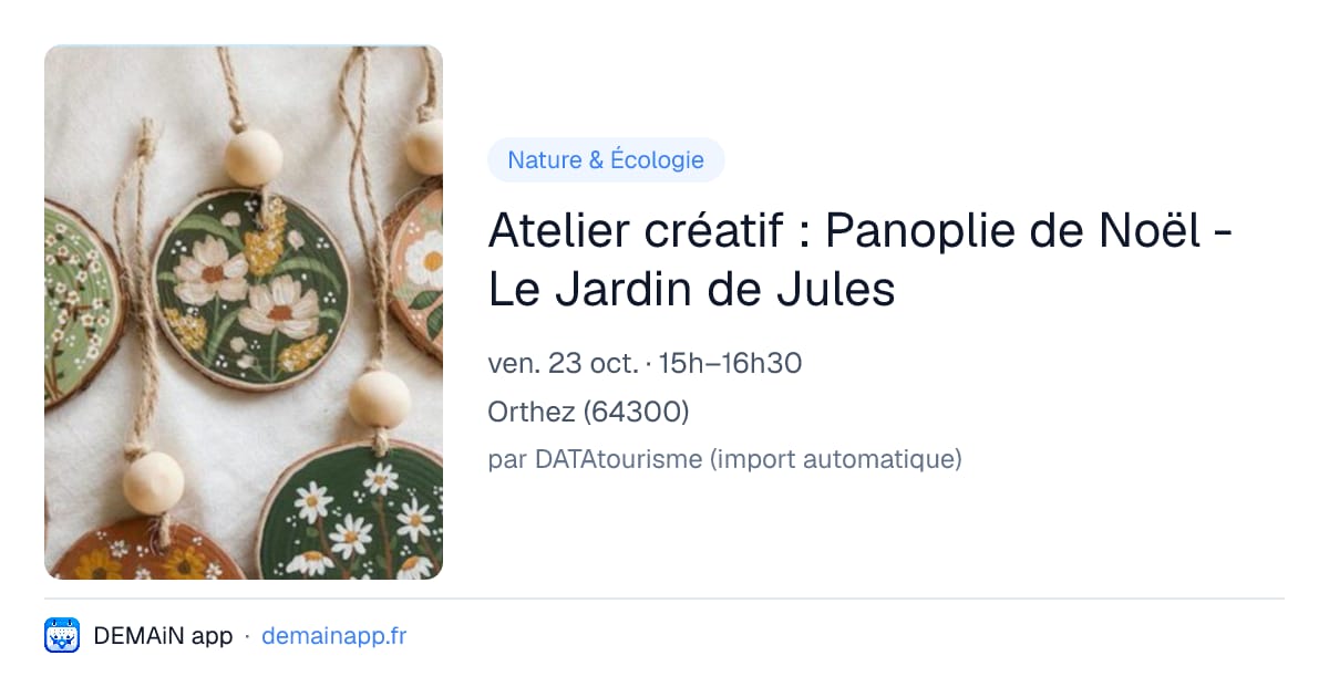 Atelier créatif — Orthez