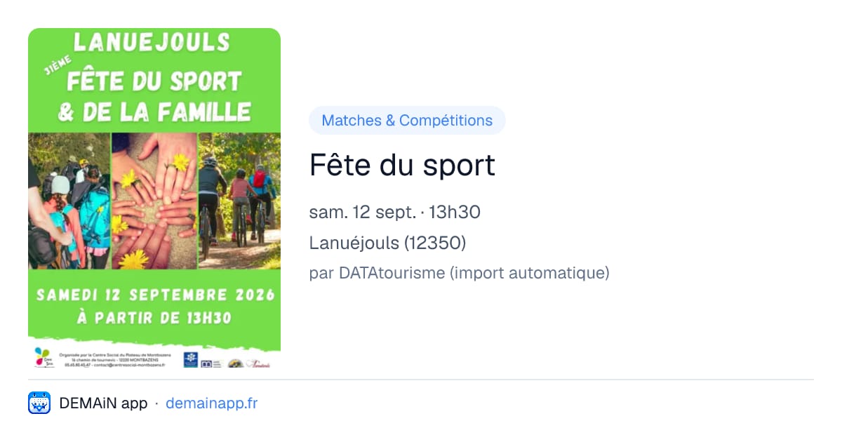Fête du sport — Lanuéjouls