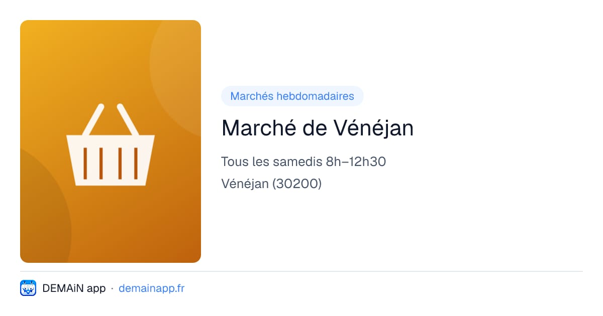Marché de Vénéjan — Vénéjan