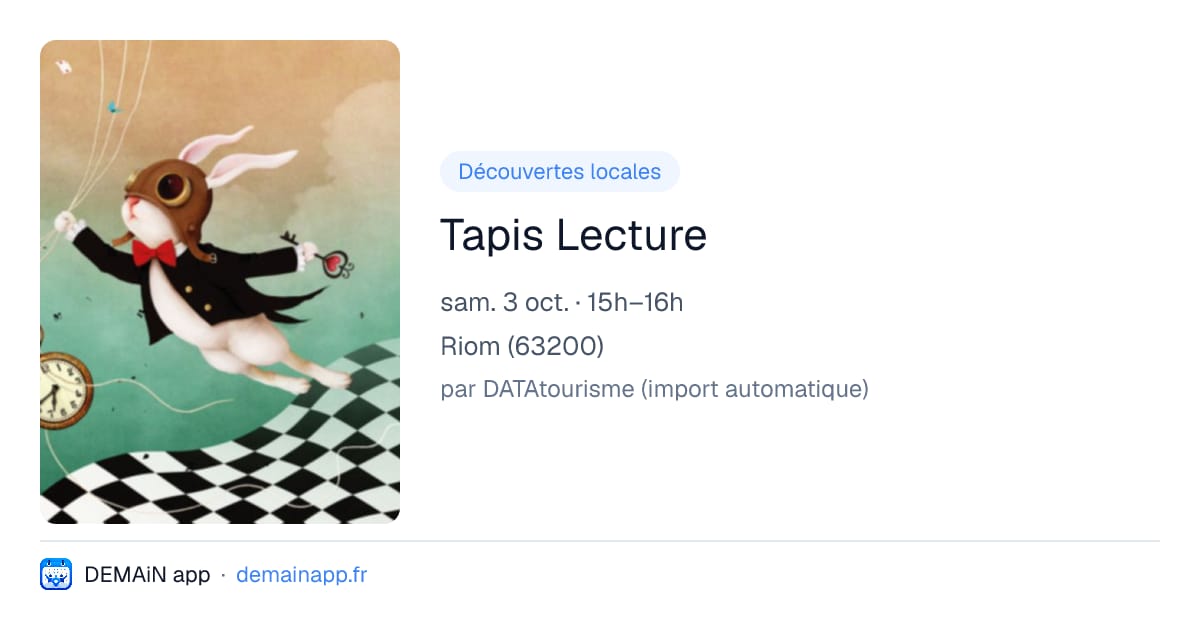 Tapis Lecture — Riom
