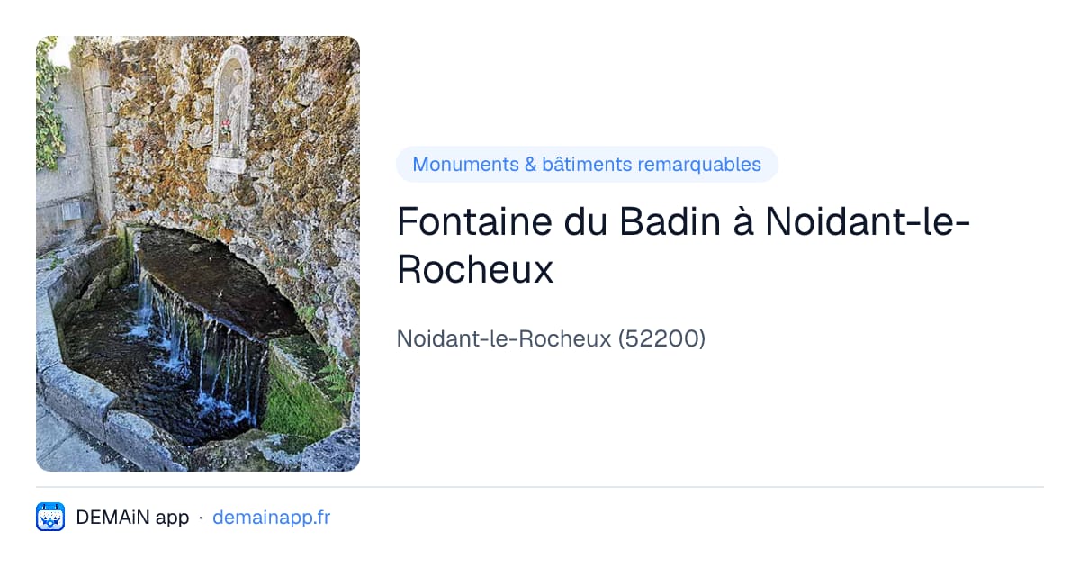 Fontaine du Badin à Noidant-le-Rocheux — Noidant-le-Rocheux