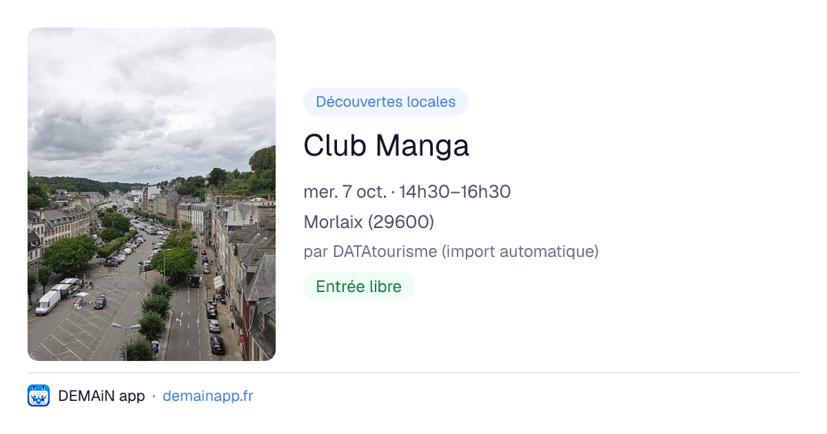Club Manga — Morlaix
