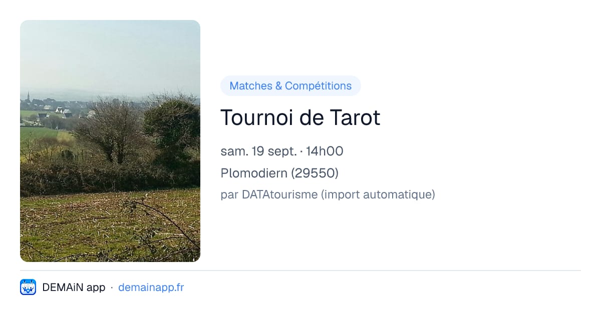 Tournoi de Tarot — Plomodiern