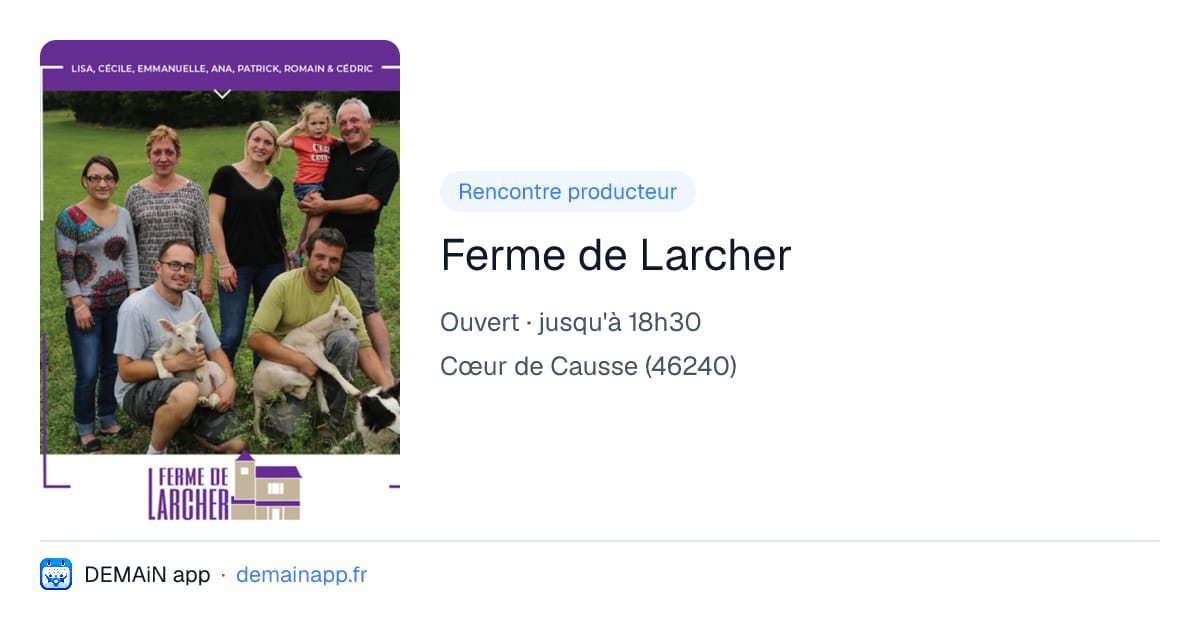 Ferme de Larcher — Cœur de Causse
