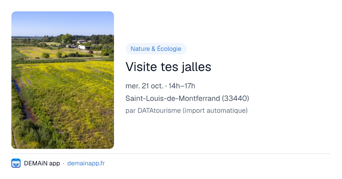 Visite tes jalles — Saint-Louis-de-Montferrand