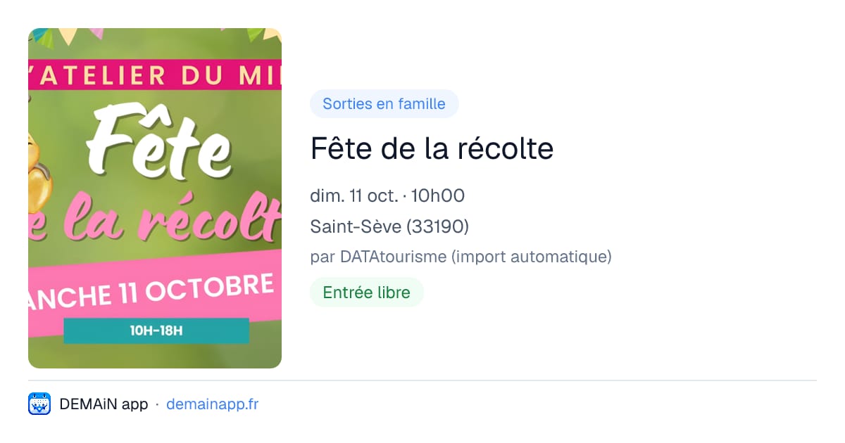Fête de la récolte — Saint-Sève