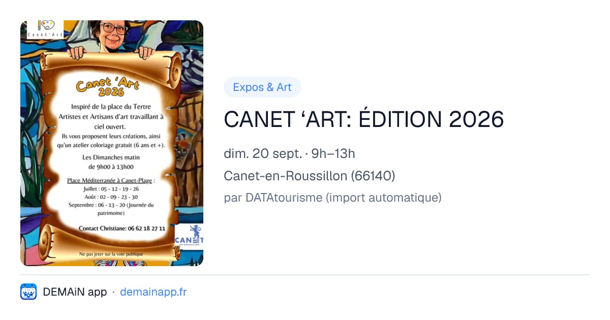 CANET ‘ART: ÉDITION 2026 — Canet-en-Roussillon