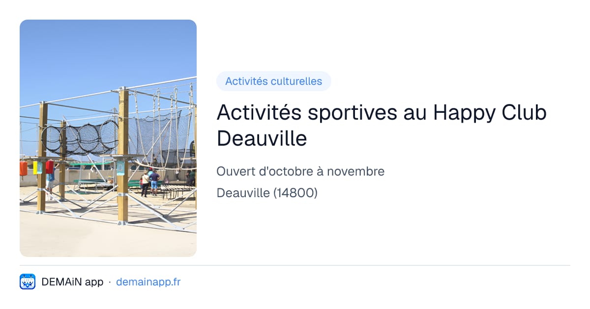 Activités sportives au Happy Club Deauville — Deauville