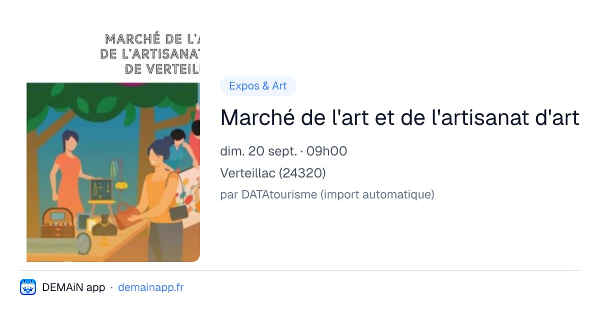 Marché de l'art et de l'artisanat d'art — Verteillac