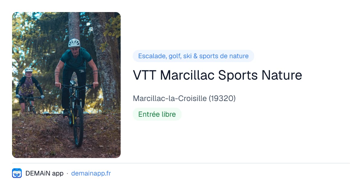 VTT Marcillac Sports Nature — Marcillac-la-Croisille