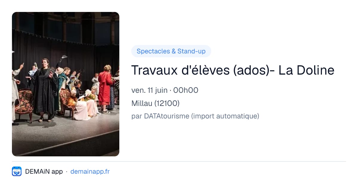 Travaux d'élèves (ados)- La Doline — Millau