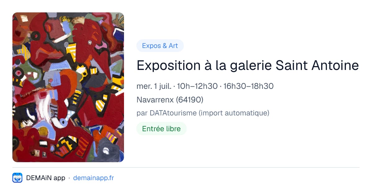 Exposition à la galerie Saint Antoine — Navarrenx
