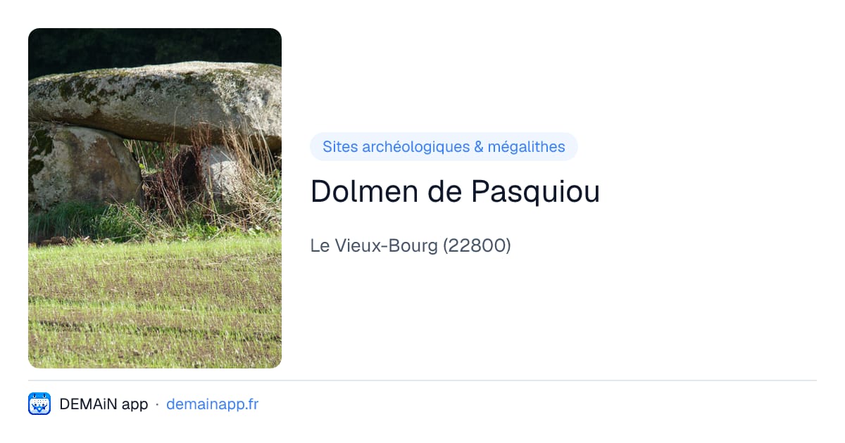 Dolmen de Pasquiou — Le Vieux-Bourg