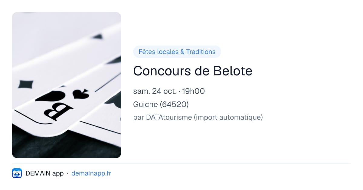 Concours de Belote — Guiche