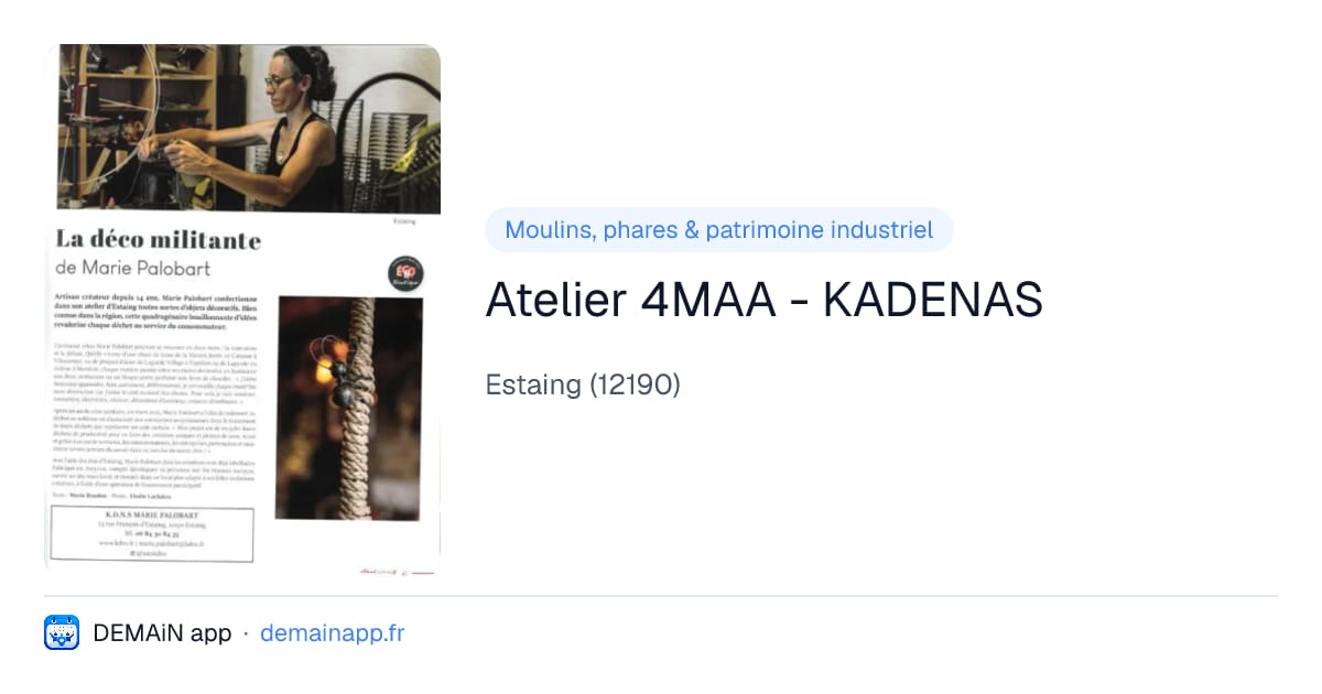 Atelier 4MAA - KADENAS — Estaing