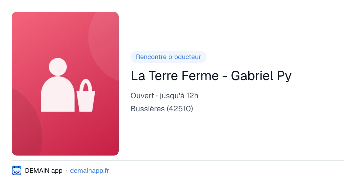 La Terre Ferme - Gabriel Py — Bussières