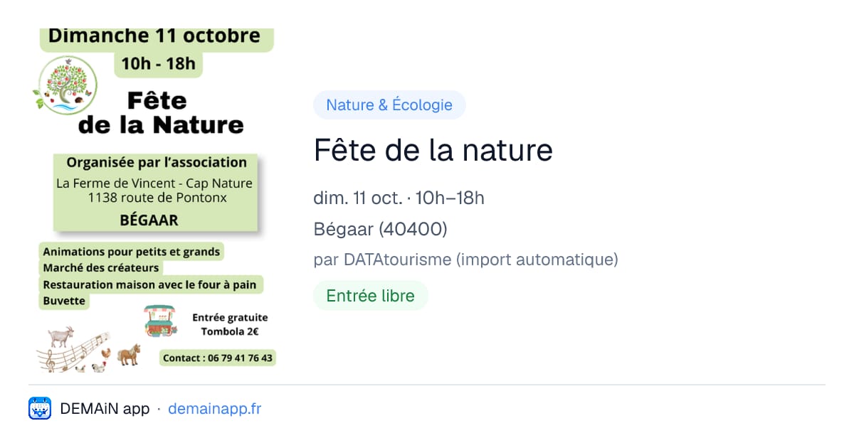Fête de la nature — Bégaar