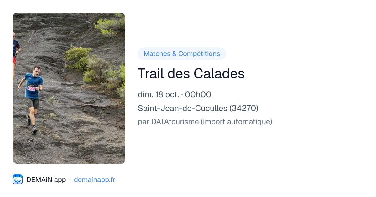 Trail des Calades — Saint-Jean-de-Cuculles