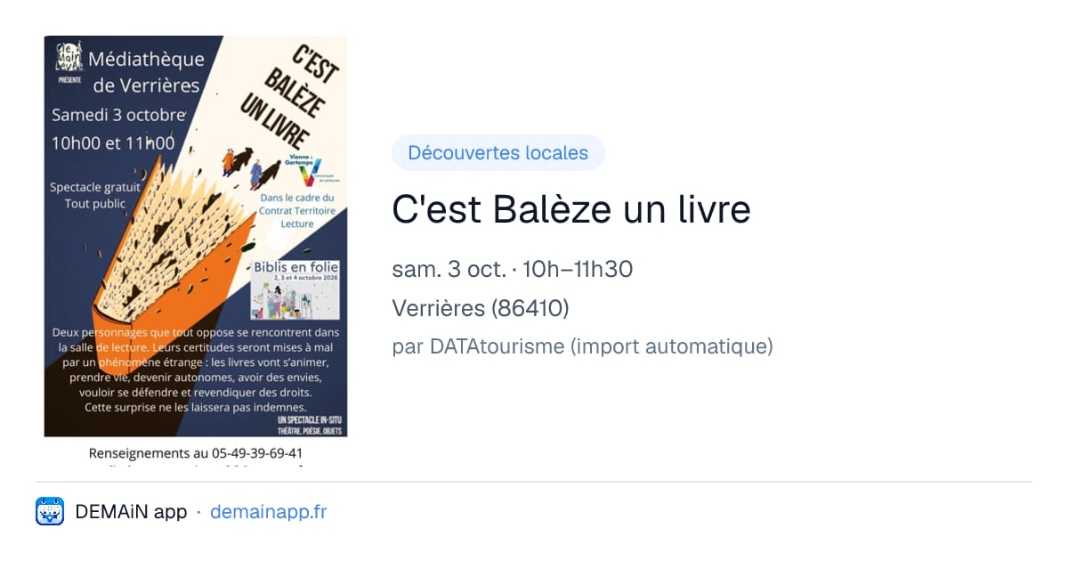 C'est Balèze un livre — Verrières