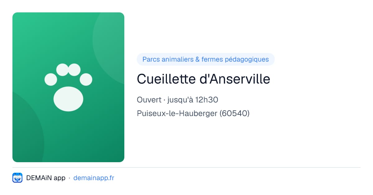 Cueillette d'Anserville — Puiseux-le-Hauberger