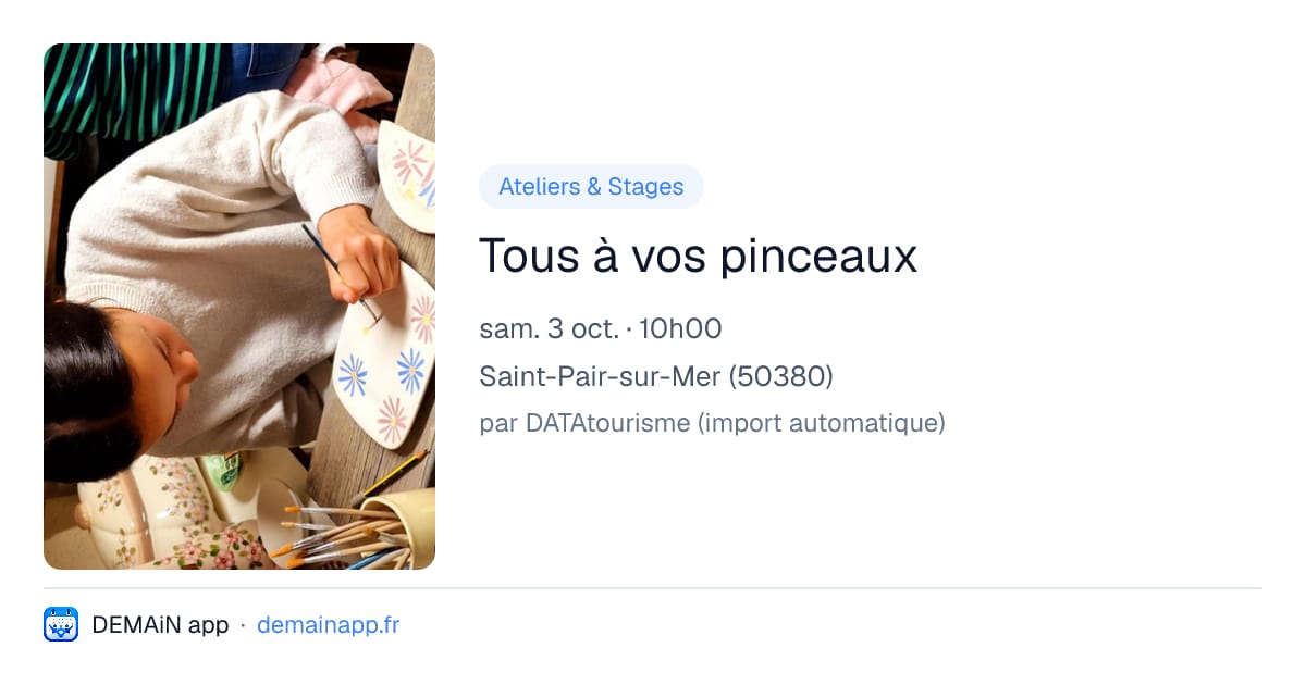 Tous à vos pinceaux — Saint-Pair-sur-Mer