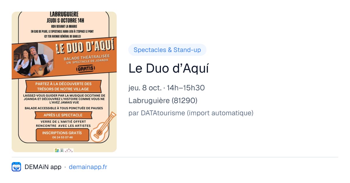 Le Duo d’Aquí — Labruguière