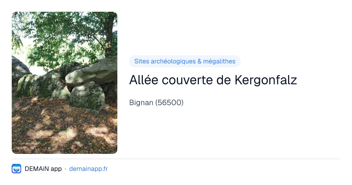 Allée couverte de Kergonfalz — Bignan