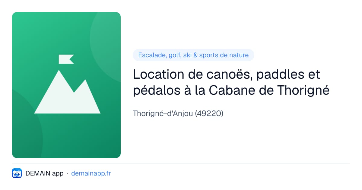 Location de canoës, paddles et pédalos à la Cabane de Thorigné — Thorigné-d'Anjou