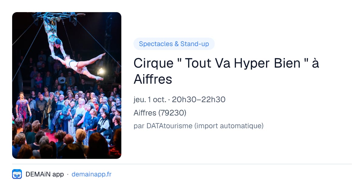 Cirque " Tout Va Hyper Bien " à Aiffres — Aiffres