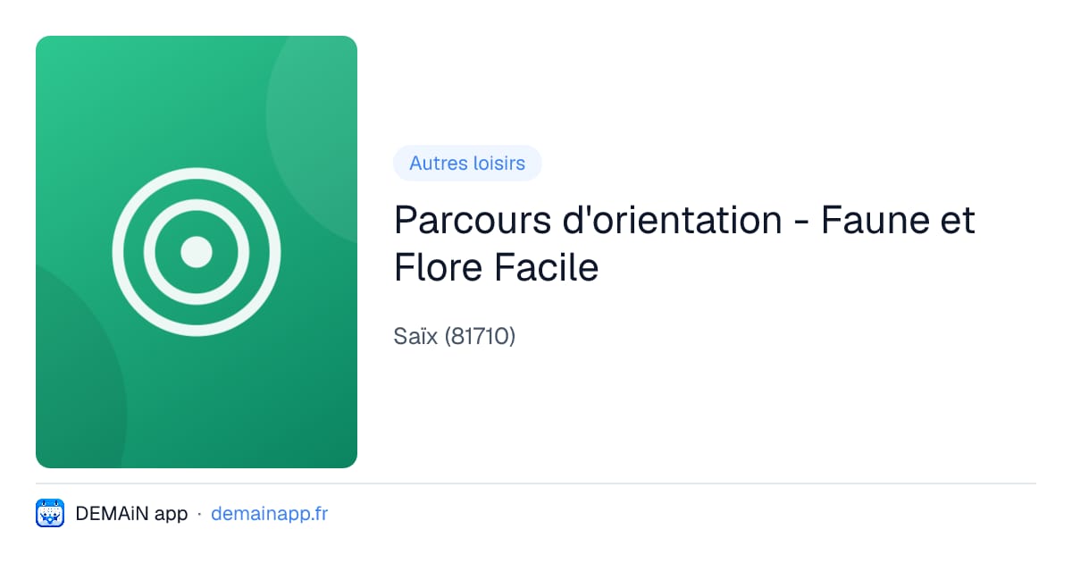 Parcours d'orientation - Faune et Flore Facile — Saïx