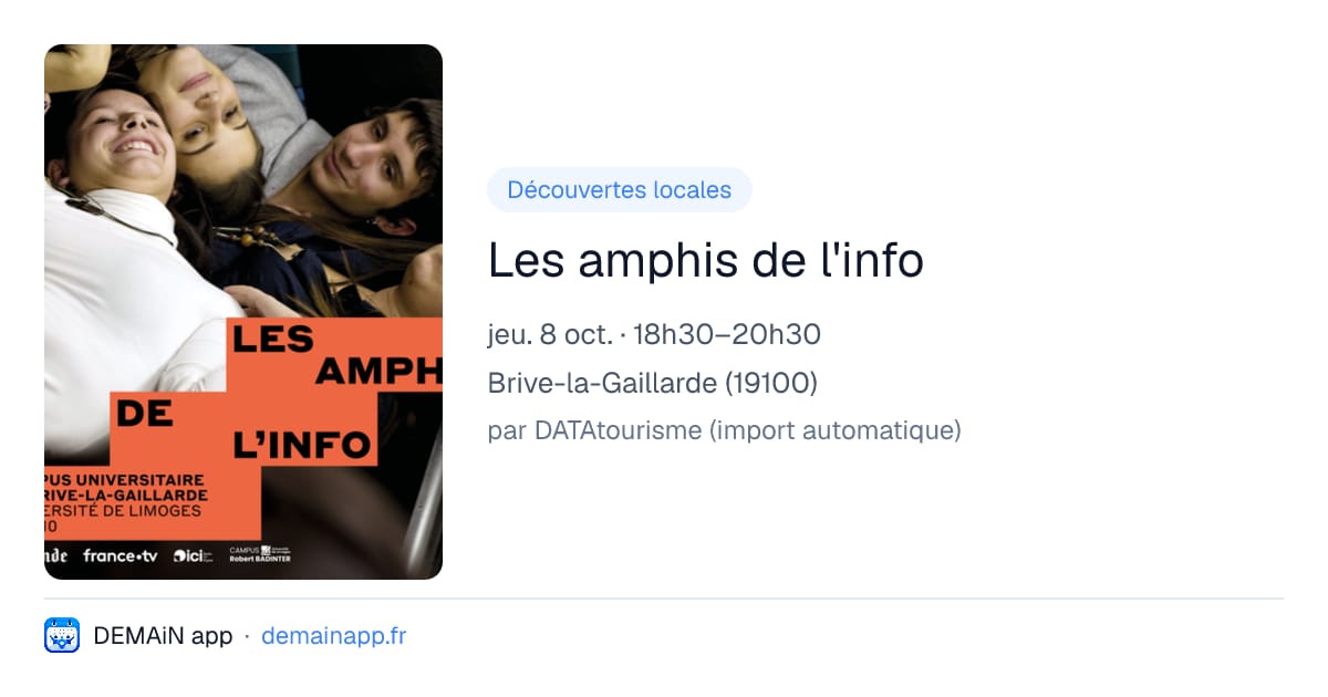 Les amphis de l'info — Brive-la-Gaillarde