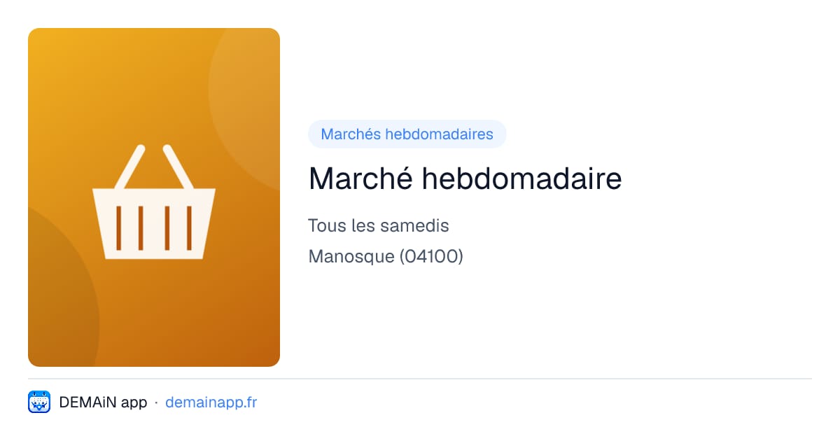 Marché hebdomadaire — Manosque