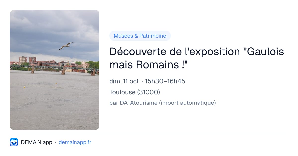 Découverte de l'exposition "Gaulois mais Romains !" — Toulouse