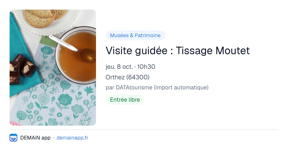 Visite guidée : Tissage Moutet — Orthez