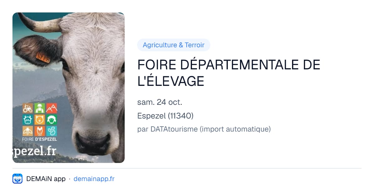 FOIRE DÉPARTEMENTALE DE L'ÉLEVAGE — Espezel