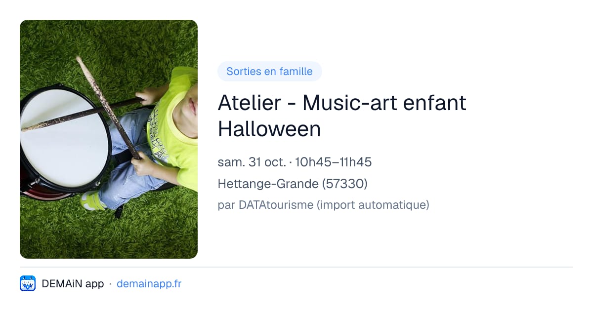 Atelier - Music-art enfant Halloween — Hettange-Grande