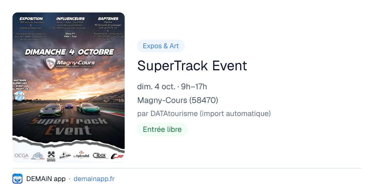 SuperTrack Event — Magny-Cours