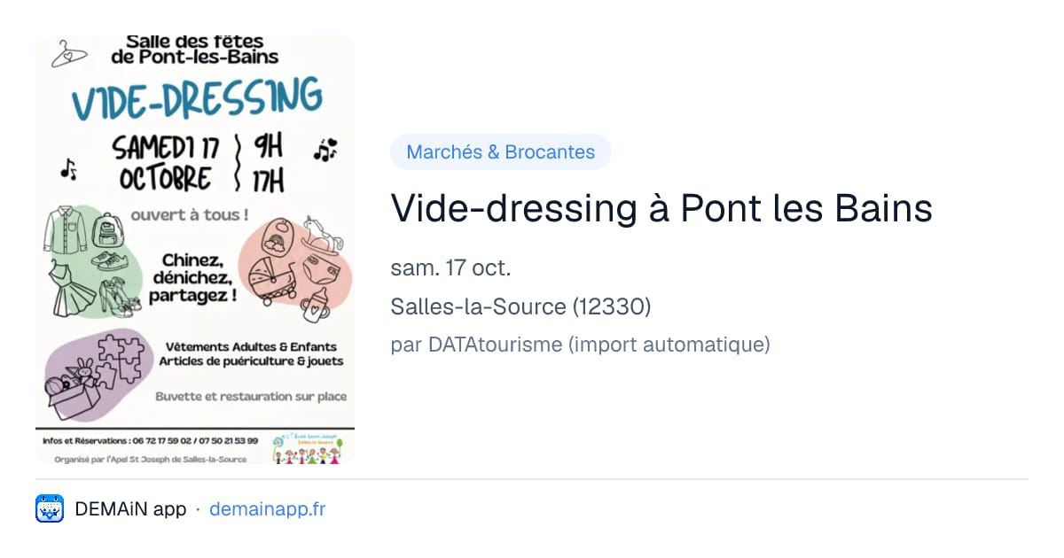 Vide-dressing à Pont les Bains — Salles-la-Source