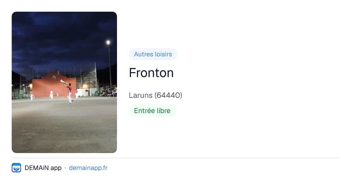 Fronton — Laruns