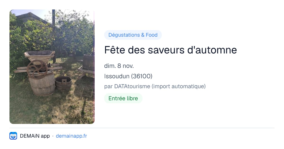 Fête des saveurs d'automne — Issoudun
